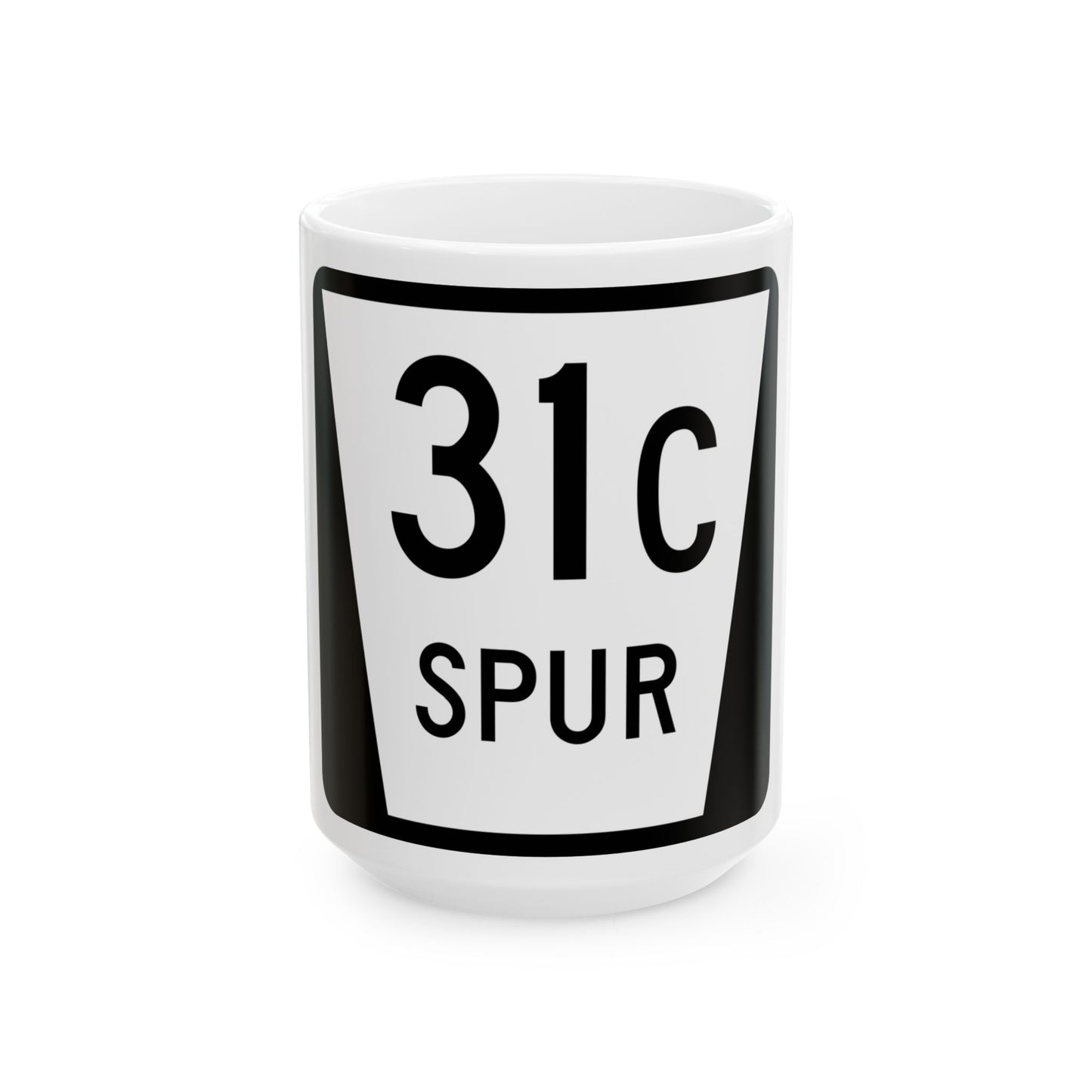 N SPUR 31C (Nebraska) (Road Sign) White Coffee Mug