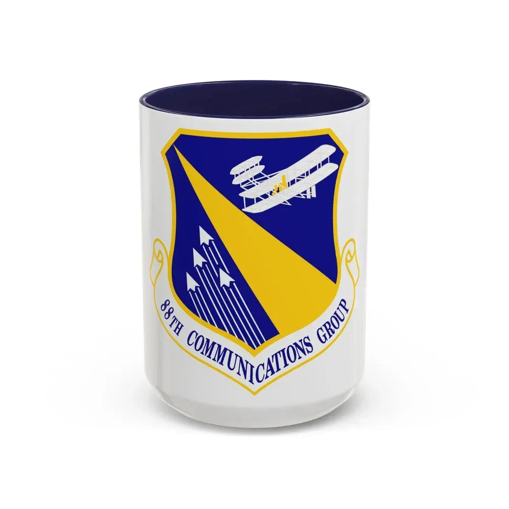 88th Communications Group (U.S. Air Force) Accent Coffee Mug 15oz Navy - Go Mug Yourself