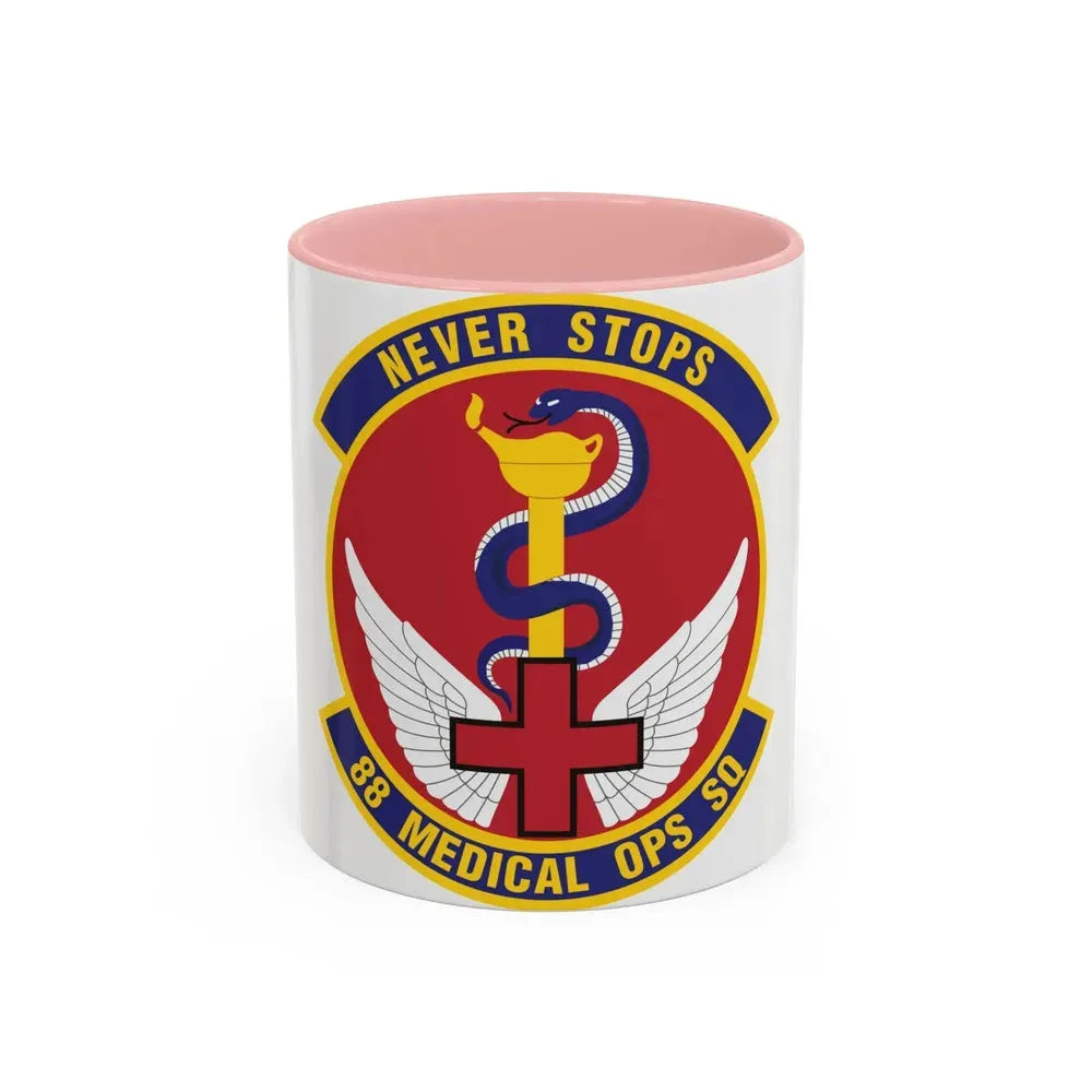 88th Medical Operations Squadron (U.S. Air Force) Accent Coffee Mug 11oz Pink - Go Mug Yourself