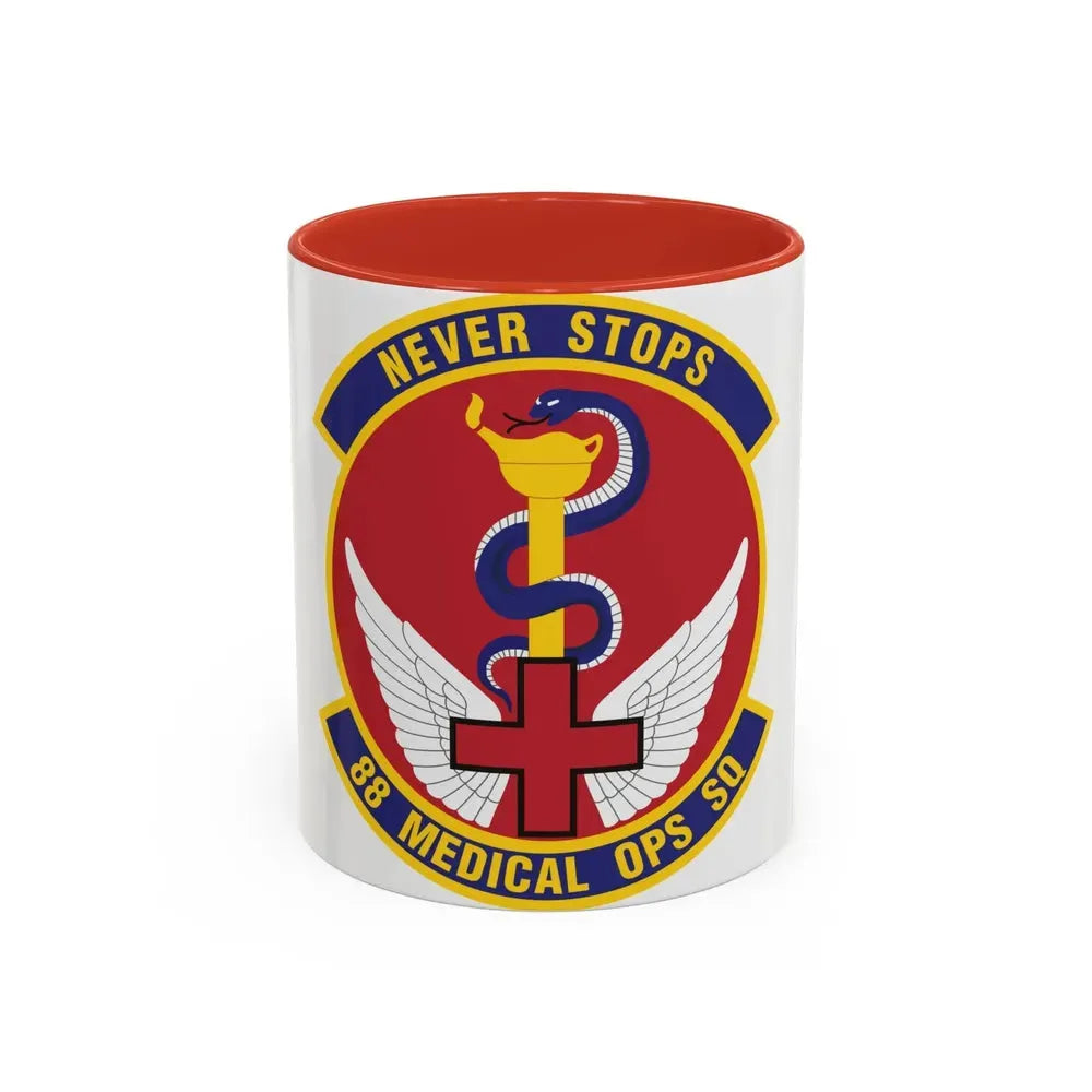 88th Medical Operations Squadron (U.S. Air Force) Accent Coffee Mug 11oz Red - Go Mug Yourself
