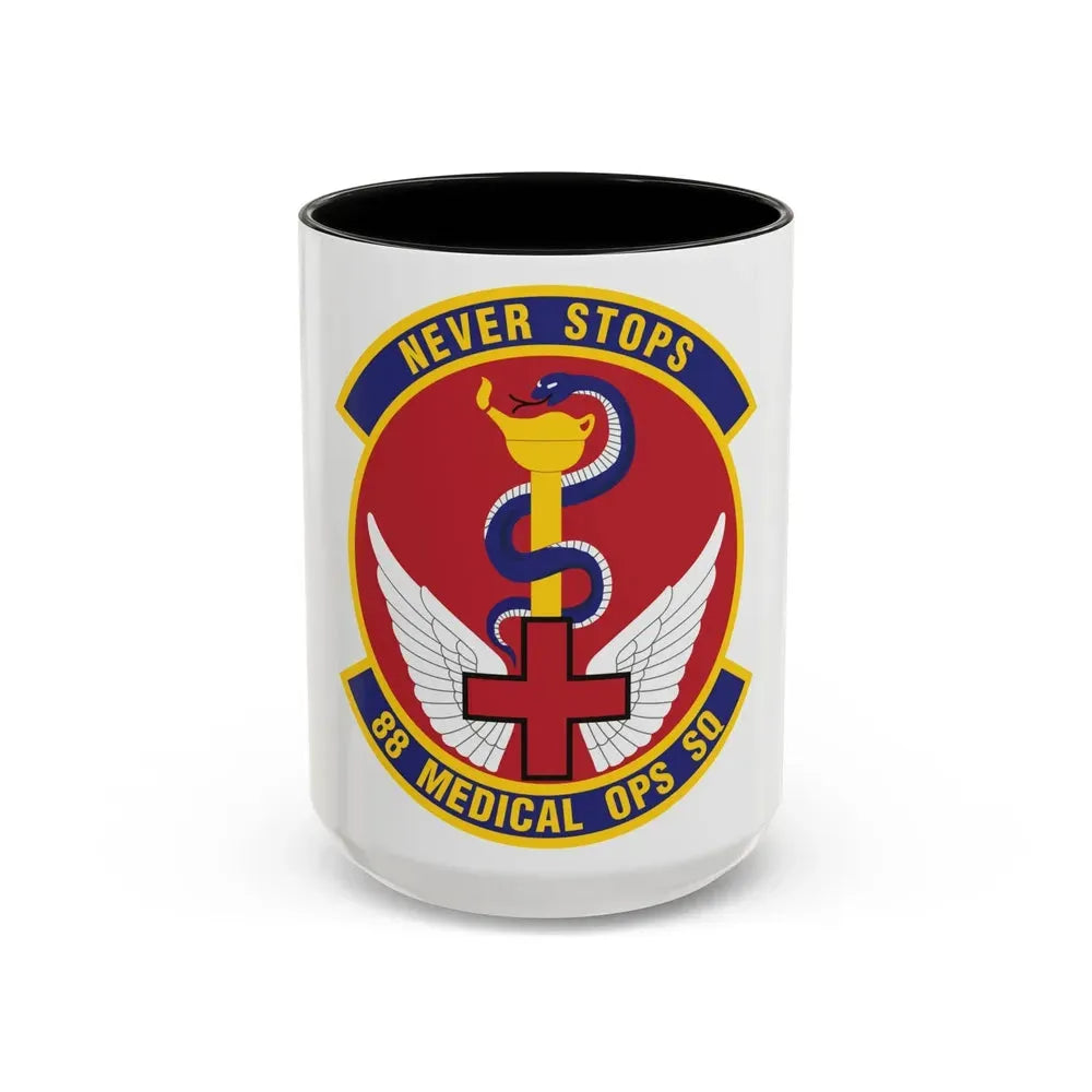 88th Medical Operations Squadron (U.S. Air Force) Accent Coffee Mug 15oz Black - Go Mug Yourself