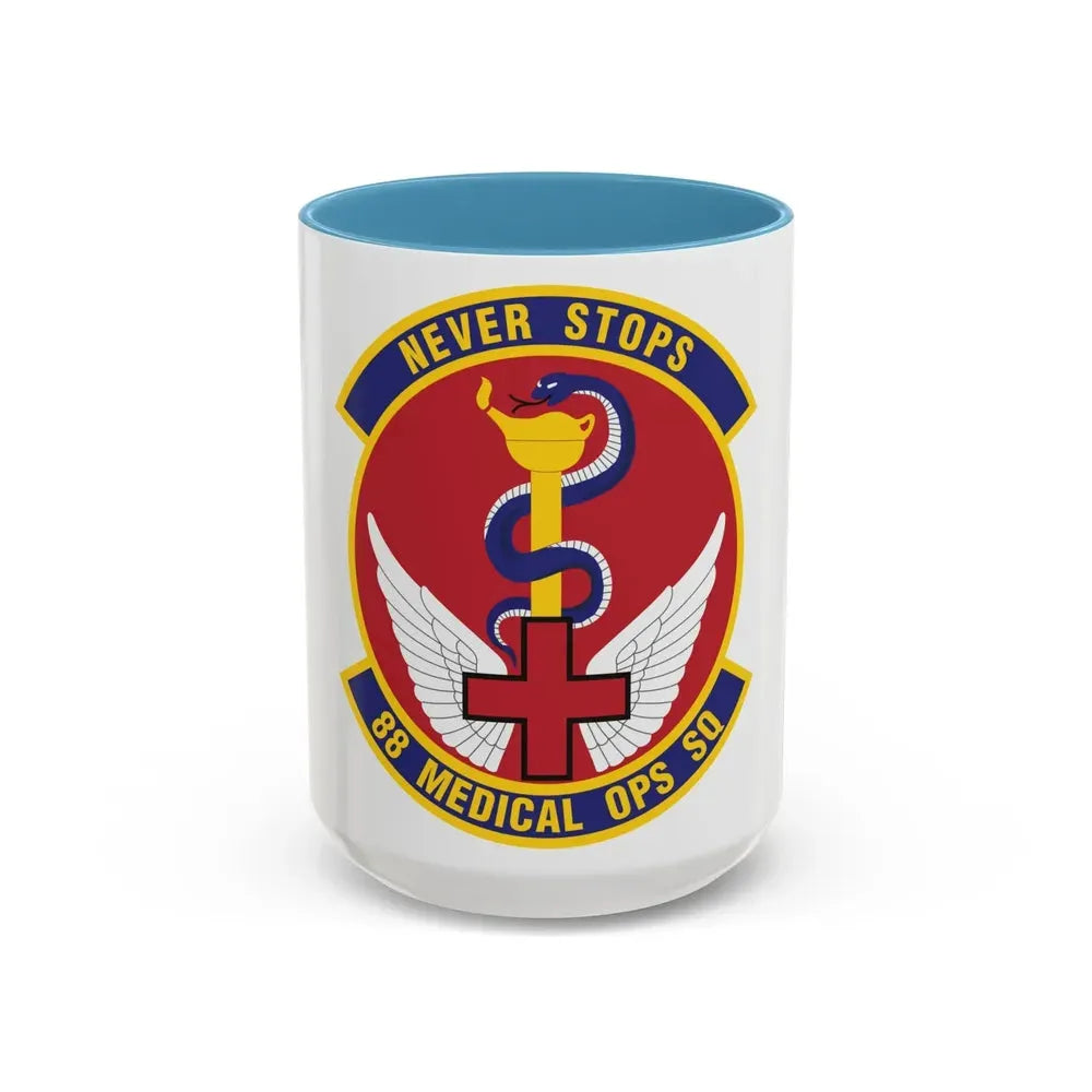 88th Medical Operations Squadron (U.S. Air Force) Accent Coffee Mug 15oz Light Blue - Go Mug Yourself