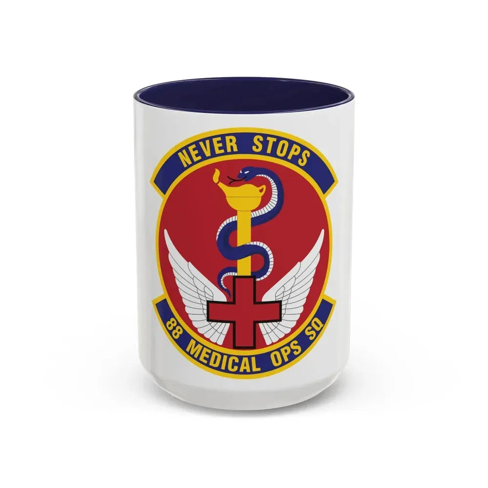 88th Medical Operations Squadron (U.S. Air Force) Accent Coffee Mug 15oz Navy - Go Mug Yourself