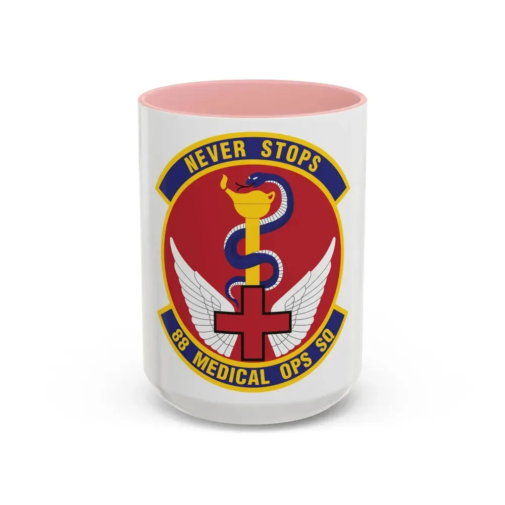 88th Medical Operations Squadron (U.S. Air Force) Accent Coffee Mug 15oz Pink - Go Mug Yourself