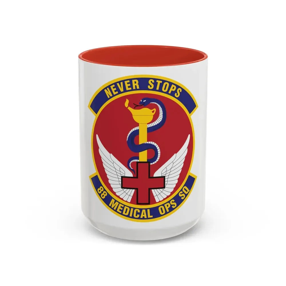 88th Medical Operations Squadron (U.S. Air Force) Accent Coffee Mug 15oz Red - Go Mug Yourself