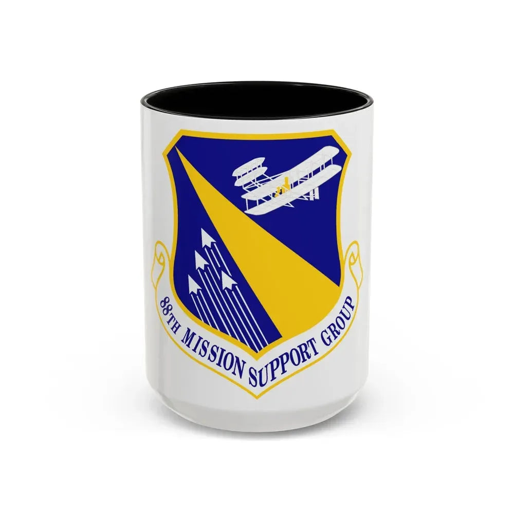 88th Mission Support Group (U.S. Air Force) Accent Coffee Mug 15oz Black - Go Mug Yourself