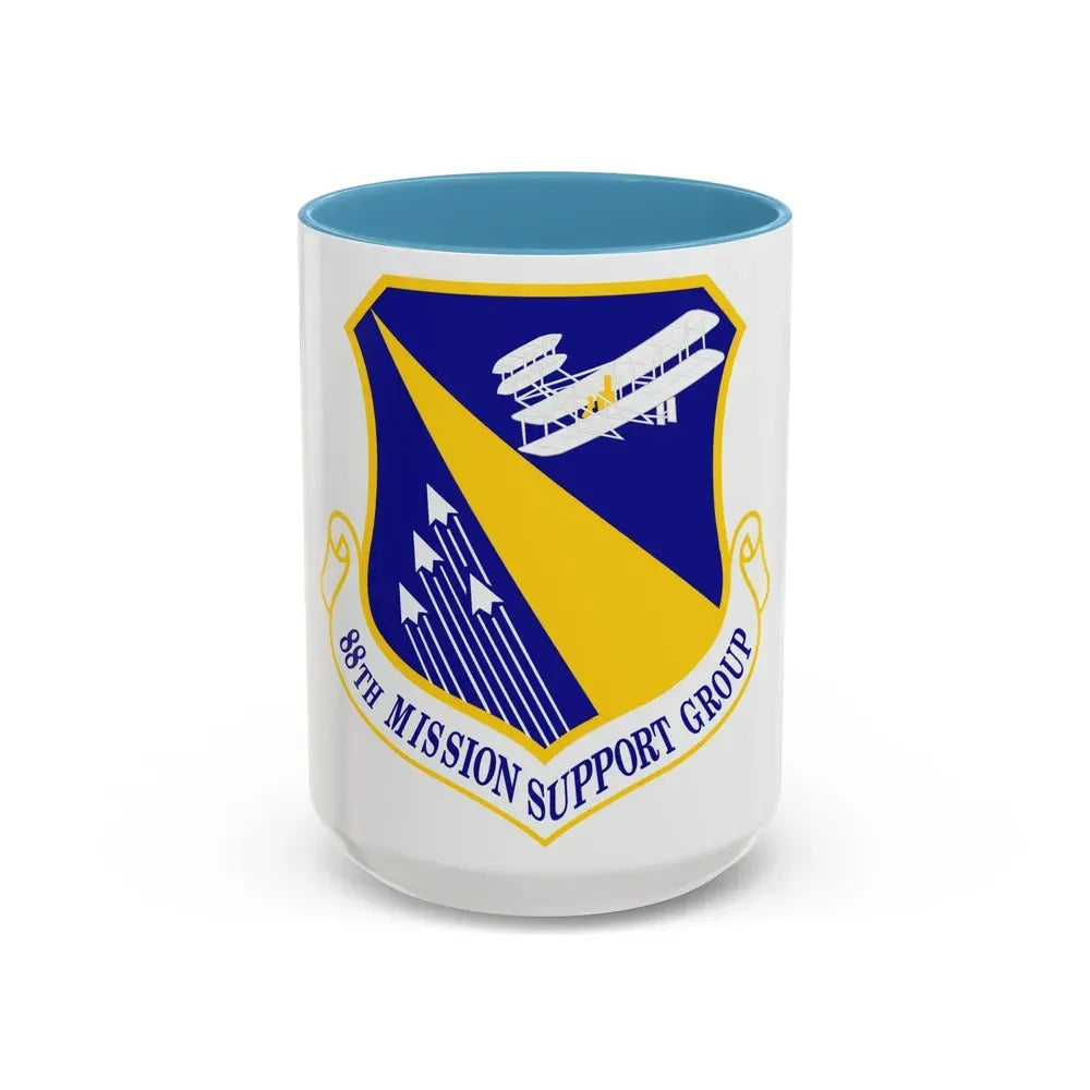 88th Mission Support Group (U.S. Air Force) Accent Coffee Mug 15oz Light Blue - Go Mug Yourself