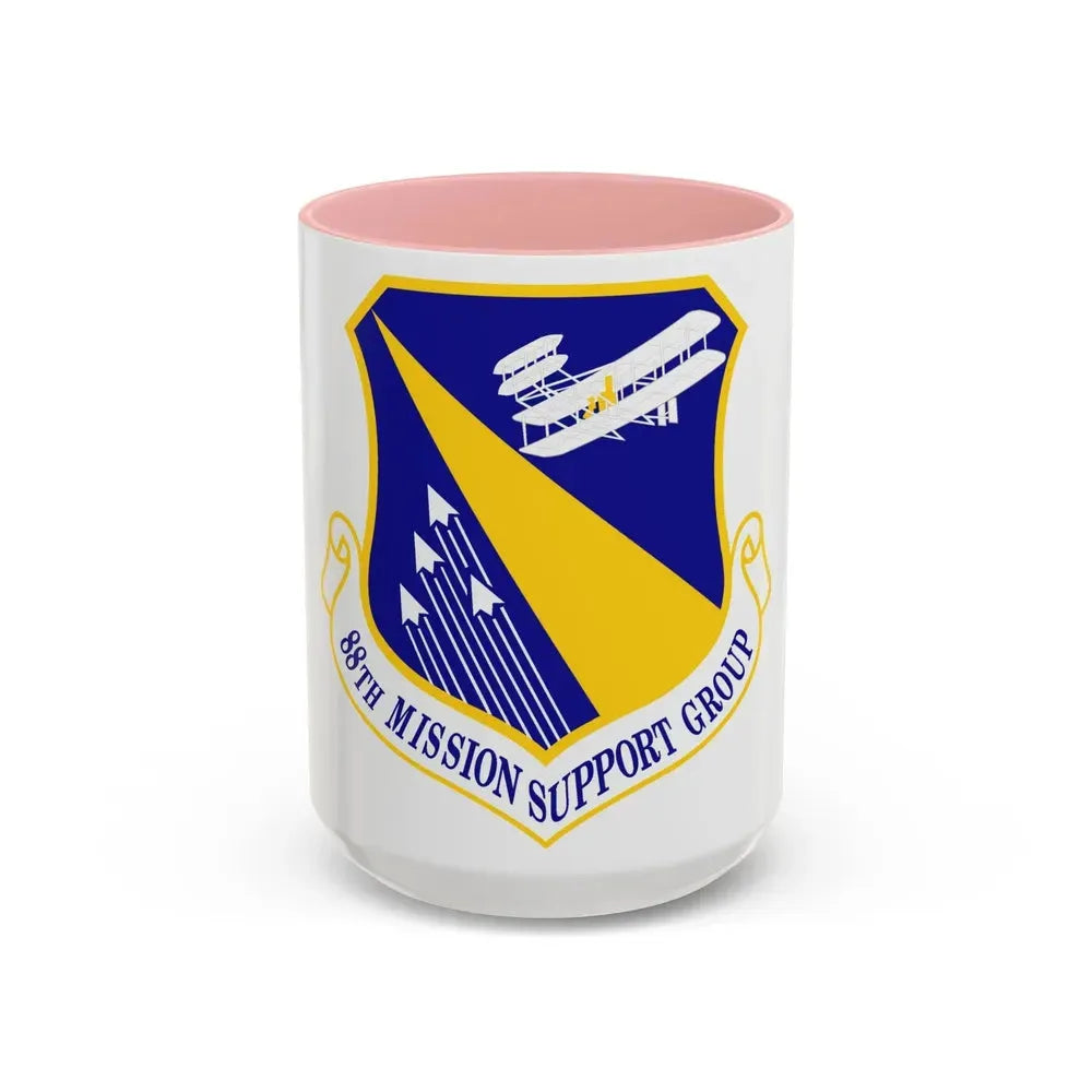 88th Mission Support Group (U.S. Air Force) Accent Coffee Mug 15oz Pink - Go Mug Yourself
