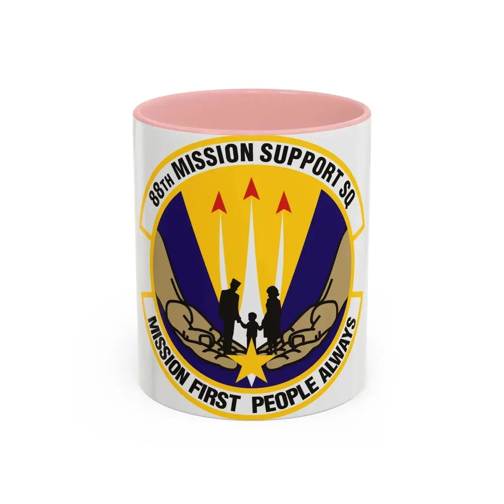 88th Mission Support Squadron (U.S. Air Force) Accent Coffee Mug 11oz Pink - Go Mug Yourself