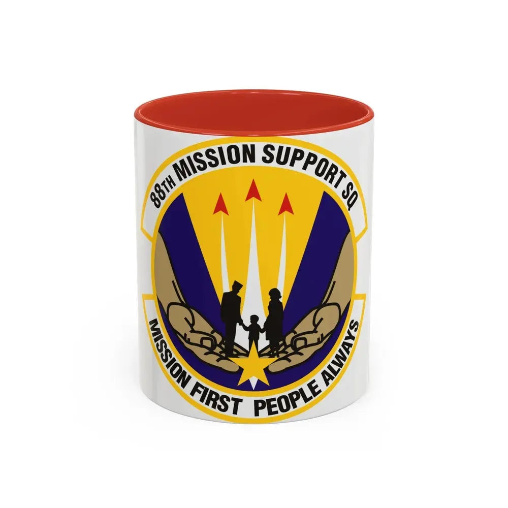 88th Mission Support Squadron (U.S. Air Force) Accent Coffee Mug 11oz Red - Go Mug Yourself
