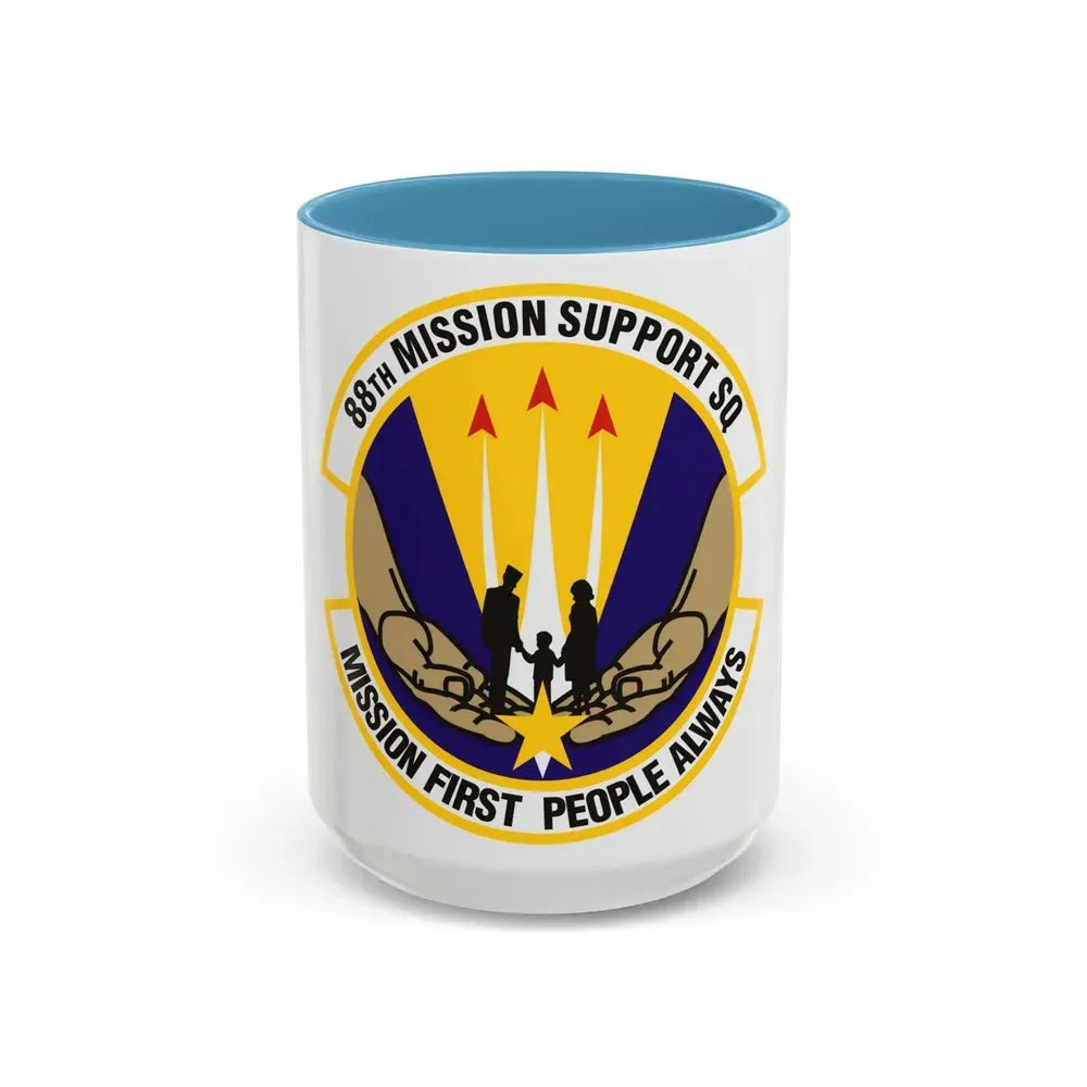 88th Mission Support Squadron (U.S. Air Force) Accent Coffee Mug 15oz Light Blue - Go Mug Yourself