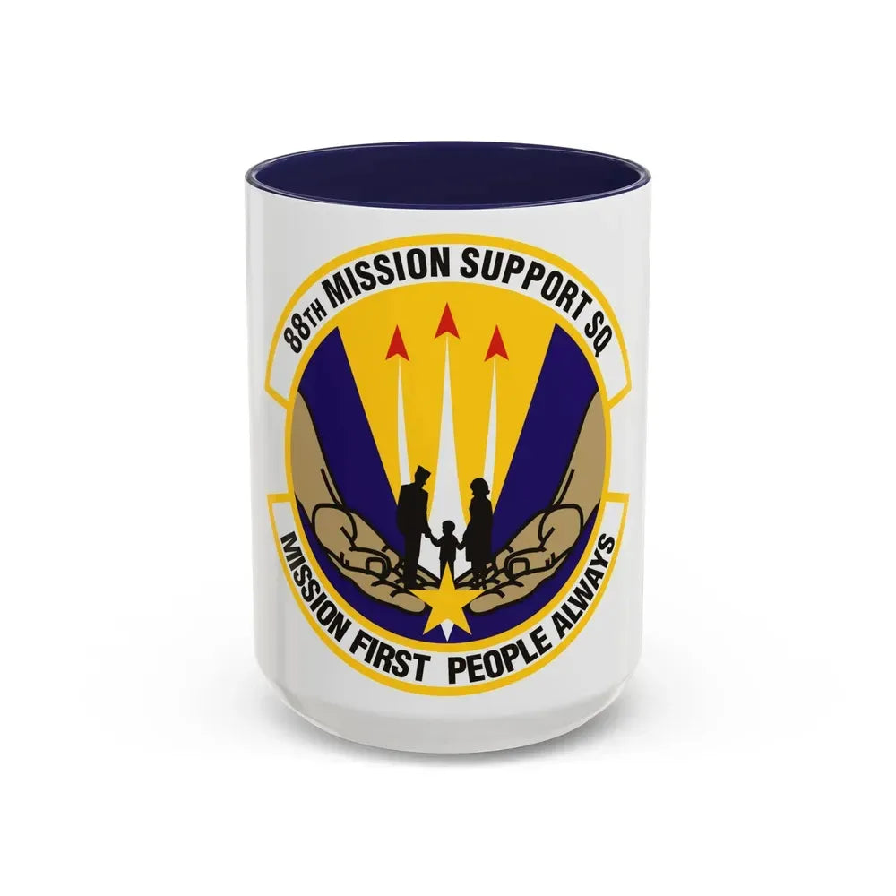 88th Mission Support Squadron (U.S. Air Force) Accent Coffee Mug 15oz Navy - Go Mug Yourself