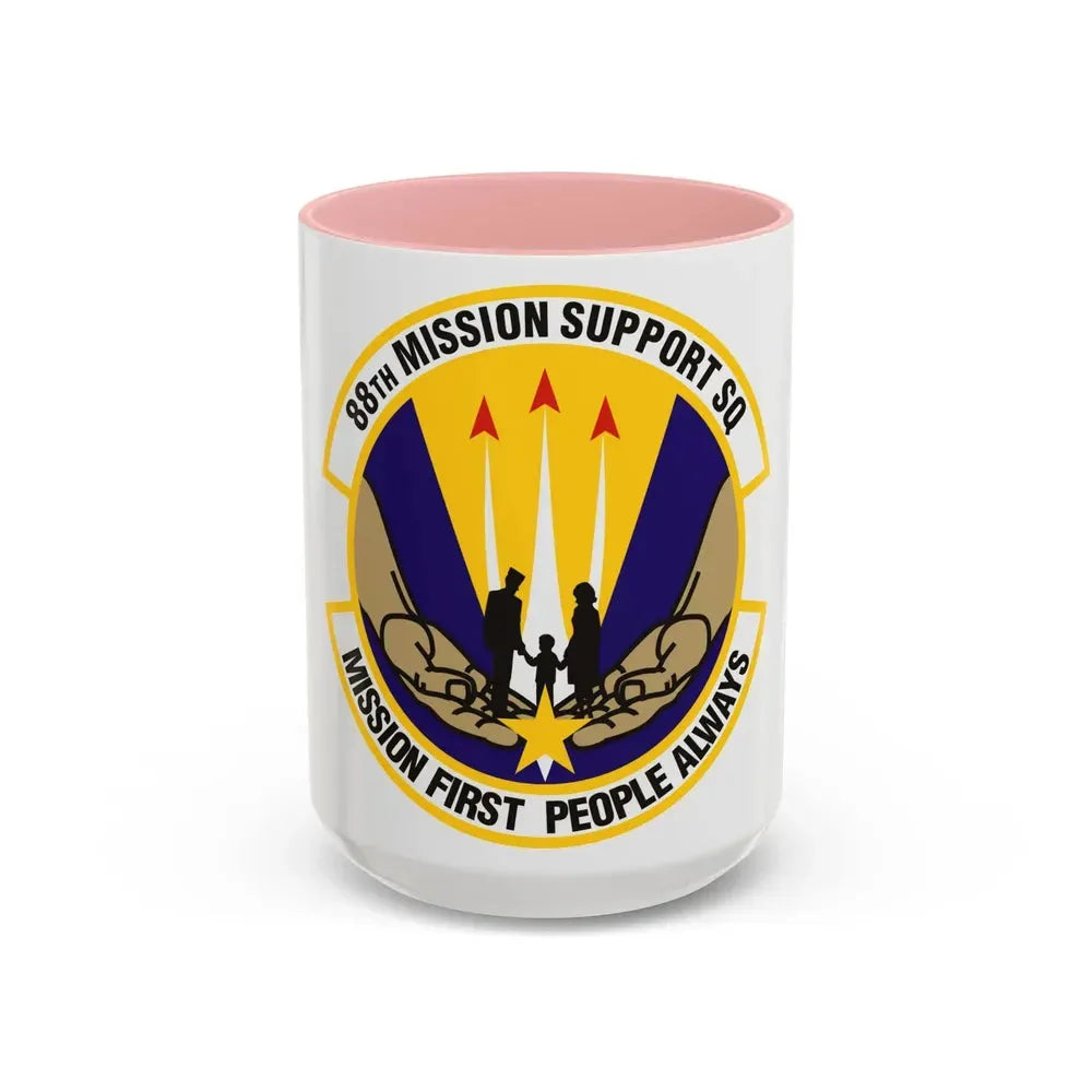 88th Mission Support Squadron (U.S. Air Force) Accent Coffee Mug 15oz Pink - Go Mug Yourself