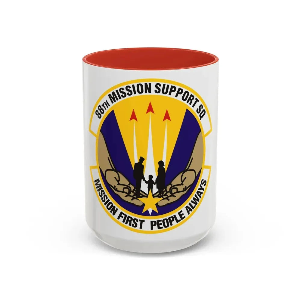 88th Mission Support Squadron (U.S. Air Force) Accent Coffee Mug 15oz Red - Go Mug Yourself