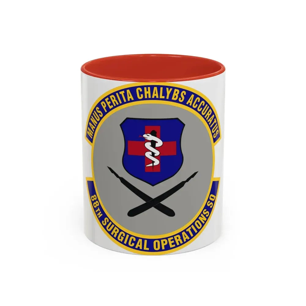 88th Surgical Operations Squadron (U.S. Air Force) Accent Coffee Mug 11oz Red - Go Mug Yourself
