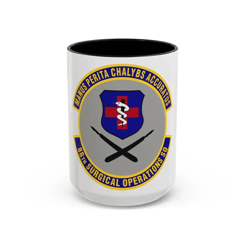 88th Surgical Operations Squadron (U.S. Air Force) Accent Coffee Mug 15oz Black - Go Mug Yourself