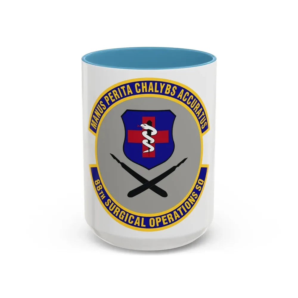 88th Surgical Operations Squadron (U.S. Air Force) Accent Coffee Mug 15oz Light Blue - Go Mug Yourself