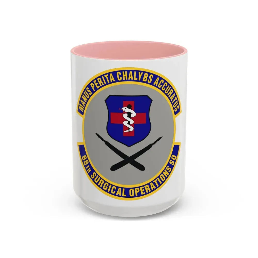 88th Surgical Operations Squadron (U.S. Air Force) Accent Coffee Mug 15oz Pink - Go Mug Yourself