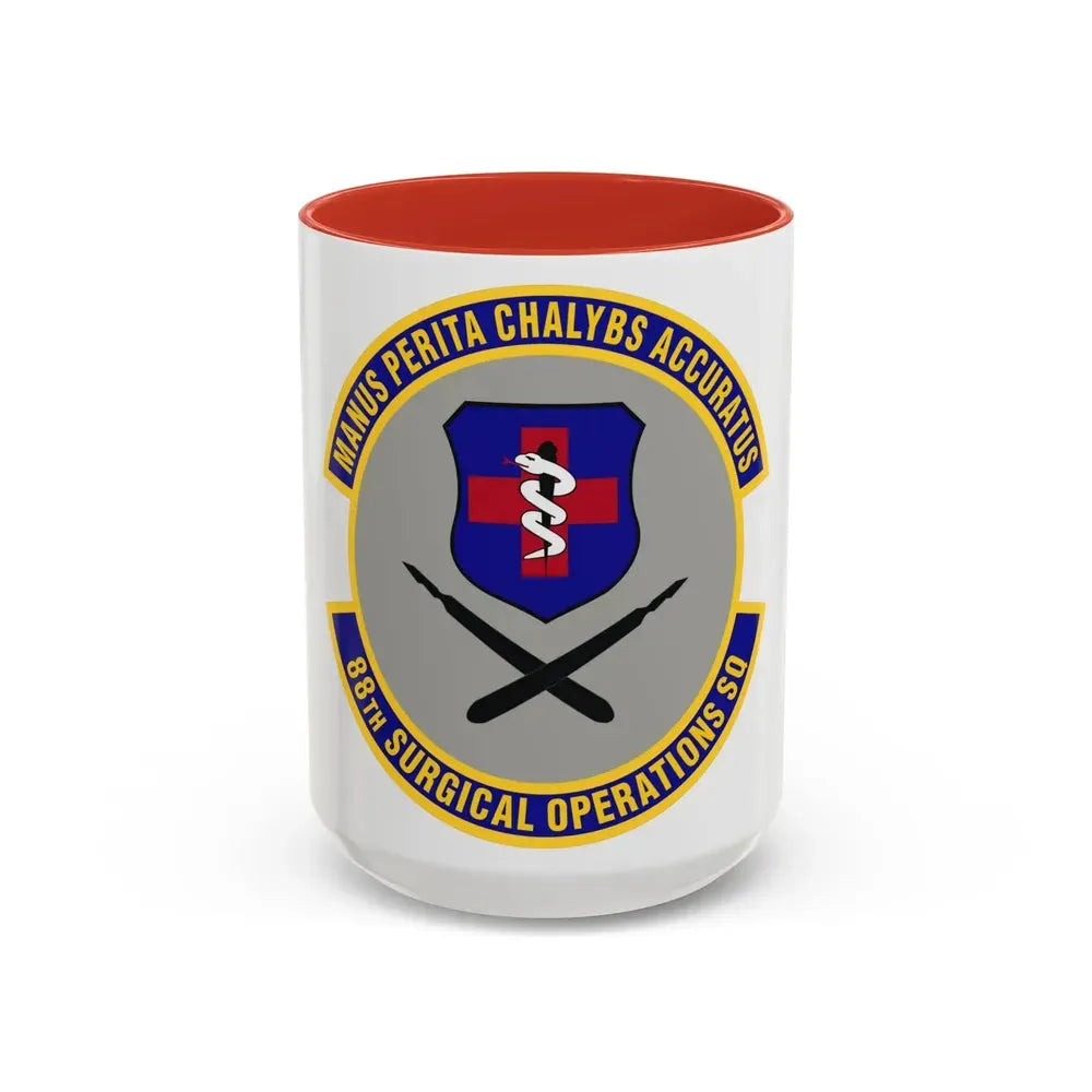 88th Surgical Operations Squadron (U.S. Air Force) Accent Coffee Mug 15oz Red - Go Mug Yourself