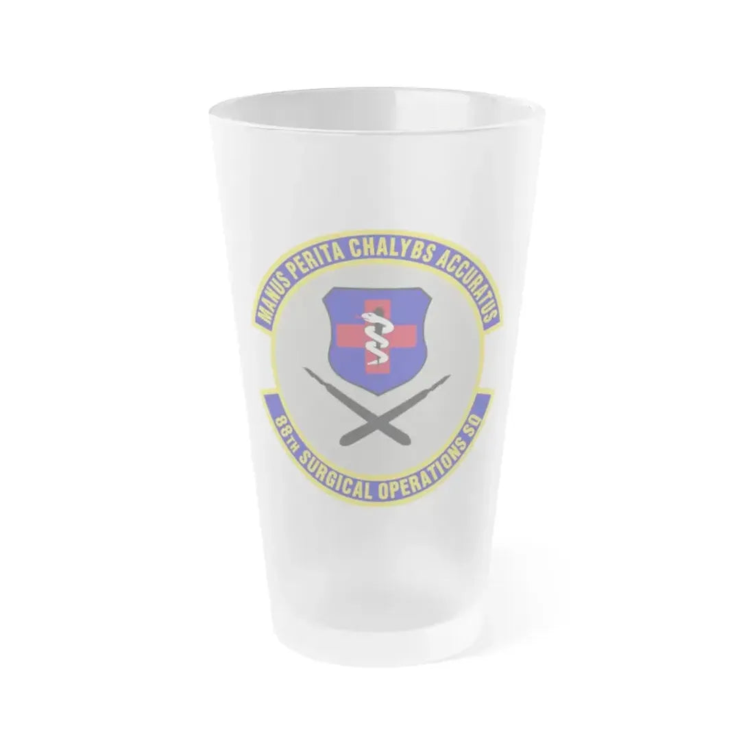88th Surgical Operations Squadron (U.S. Air Force) Frosted Pint Glass 16oz 16oz Frosted - Go Mug Yourself