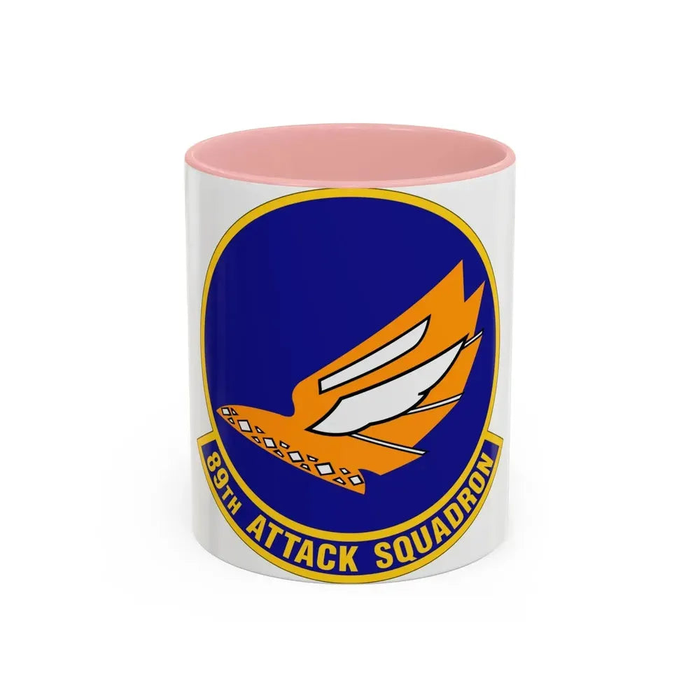 89 Attack Squadron ACC (U.S. Air Force) Accent Coffee Mug 11oz Pink - Go Mug Yourself