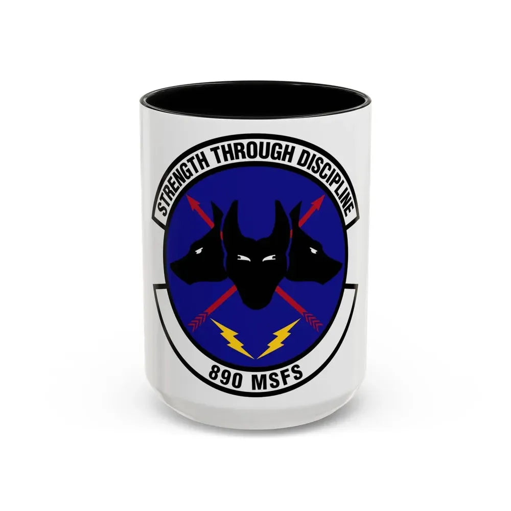 890 Missile Security Forces Squadron AFGSC (U.S. Air Force) Accent Coffee Mug 15oz Black - Go Mug Yourself