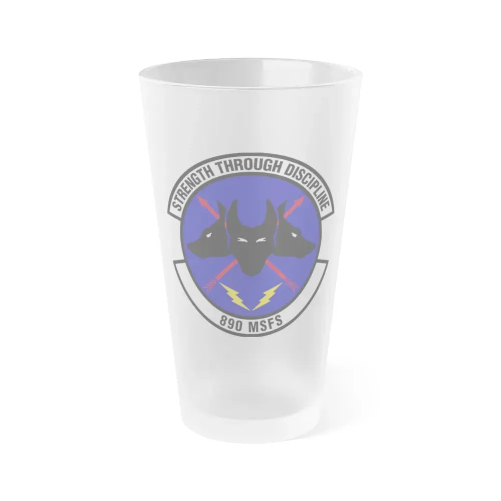 890 Missile Security Forces Squadron AFGSC (U.S. Air Force) Frosted Pint Glass 16oz 16oz Frosted - Go Mug Yourself