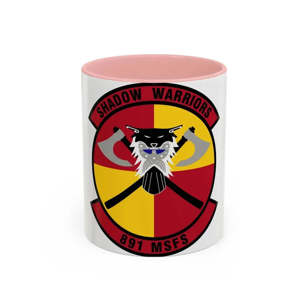 891 Missile Security Forces Squadron AFGSC (U.S. Air Force) Accent Coffee Mug 11oz Pink - Go Mug Yourself