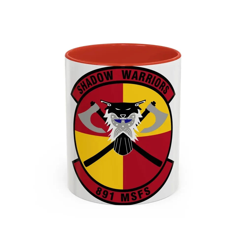 891 Missile Security Forces Squadron AFGSC (U.S. Air Force) Accent Coffee Mug 11oz Red - Go Mug Yourself