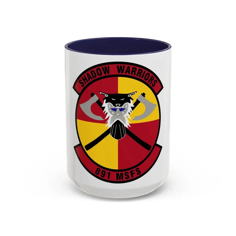 891 Missile Security Forces Squadron AFGSC (U.S. Air Force) Accent Coffee Mug 15oz Navy - Go Mug Yourself