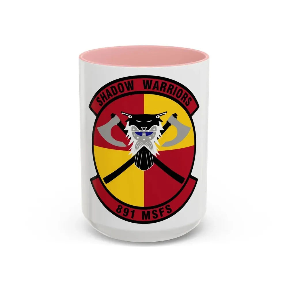891 Missile Security Forces Squadron AFGSC (U.S. Air Force) Accent Coffee Mug 15oz Pink - Go Mug Yourself