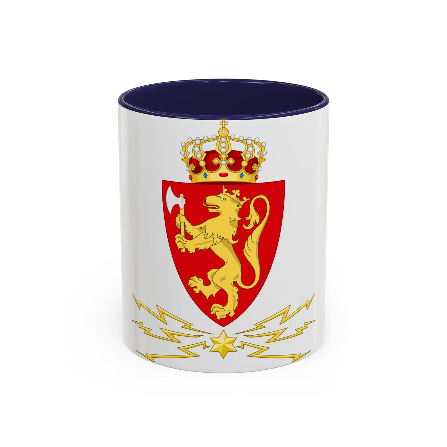 Coat of arms of the Norwegian Telegraph Administration - Accent Coffee Mug