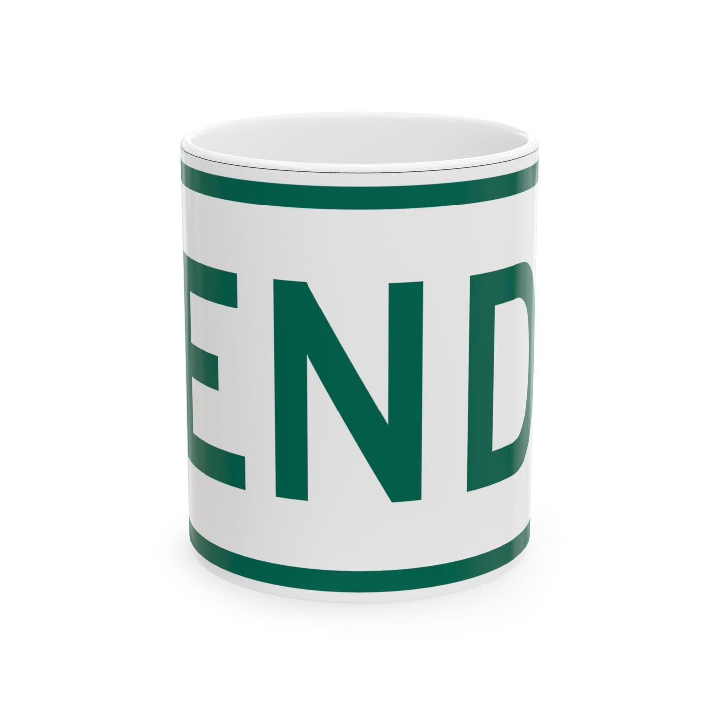 End plate Vermont (Vermont) (Road Sign) White Coffee Mug