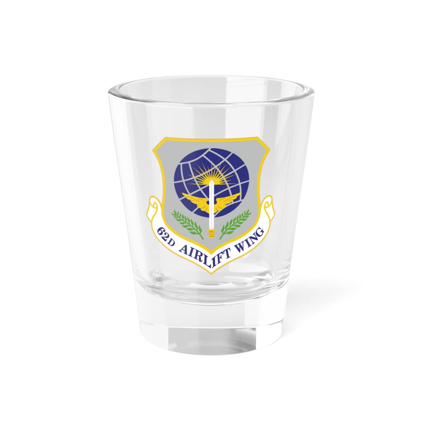 62d Airlift Wing (U.S. Air Force) Shot Glass 1.5oz