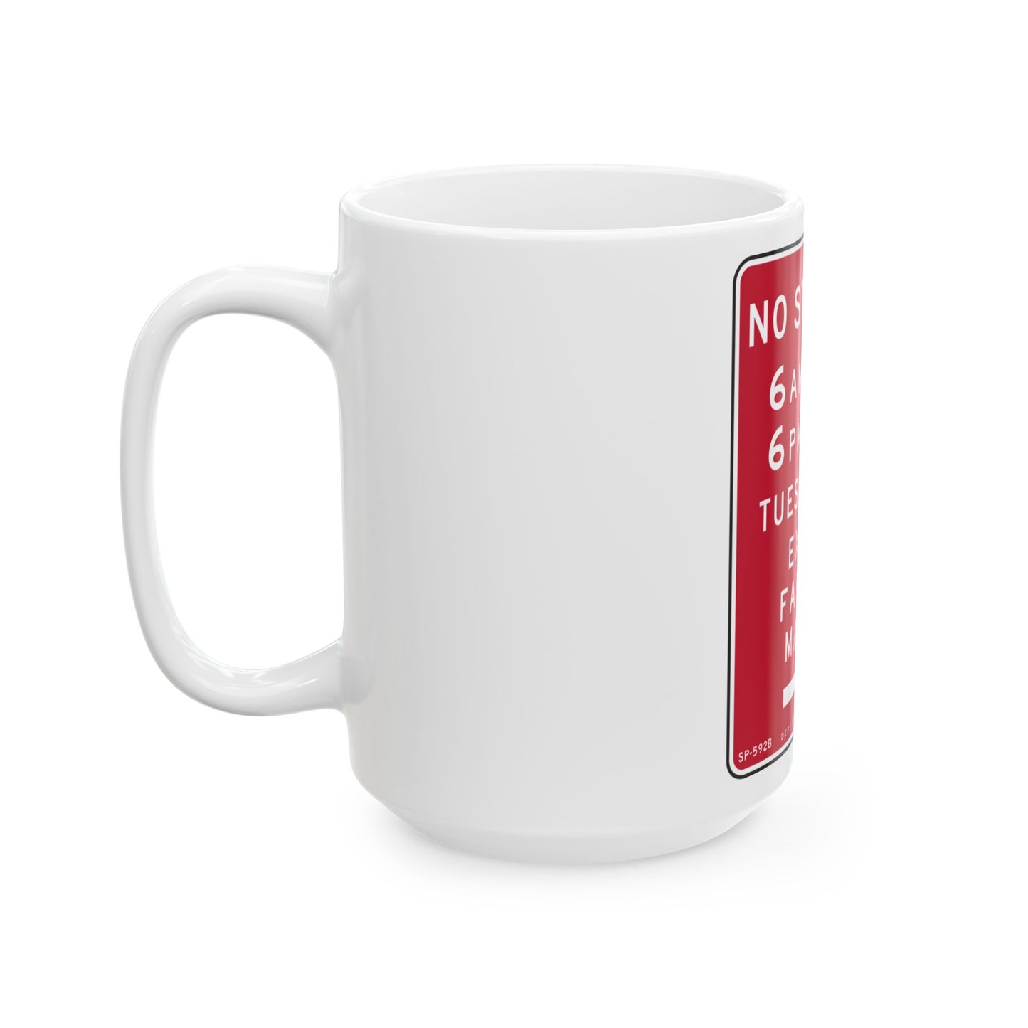 NYCDOT SP-592B (New York) (Road Sign) White Coffee Mug