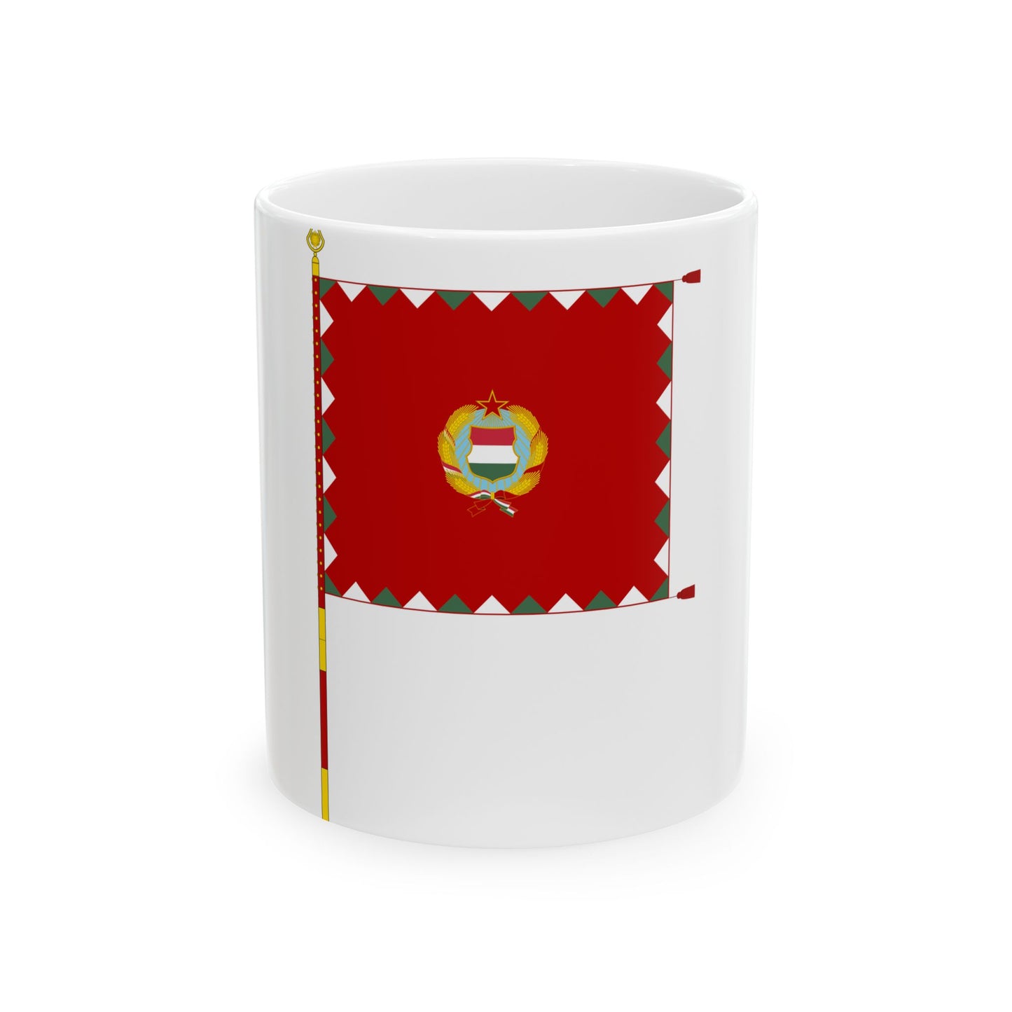 Infantry Colour of the Hungarian Peoples Army 1976-1990 with staff (Hungary) White Coffee Mug