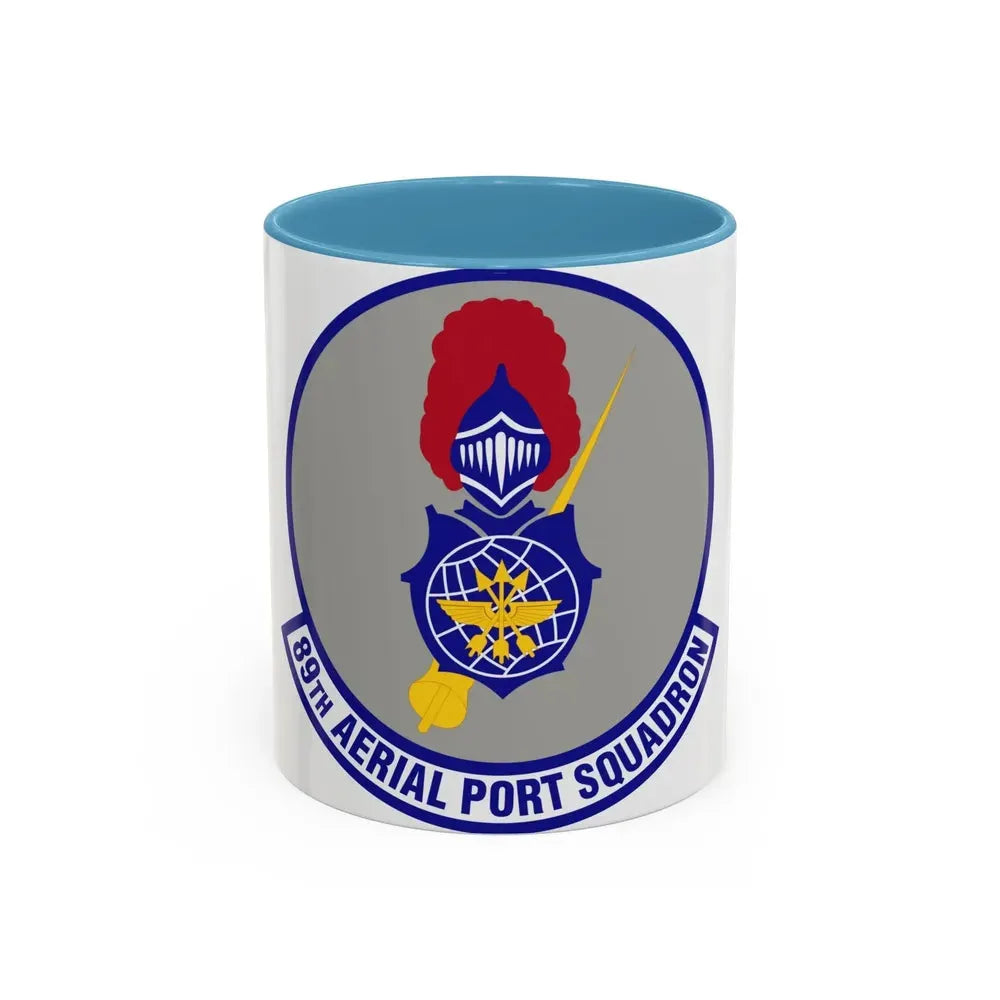 89th Aerial Port Squadron (U.S. Air Force) Accent Coffee Mug 11oz Light Blue - Go Mug Yourself