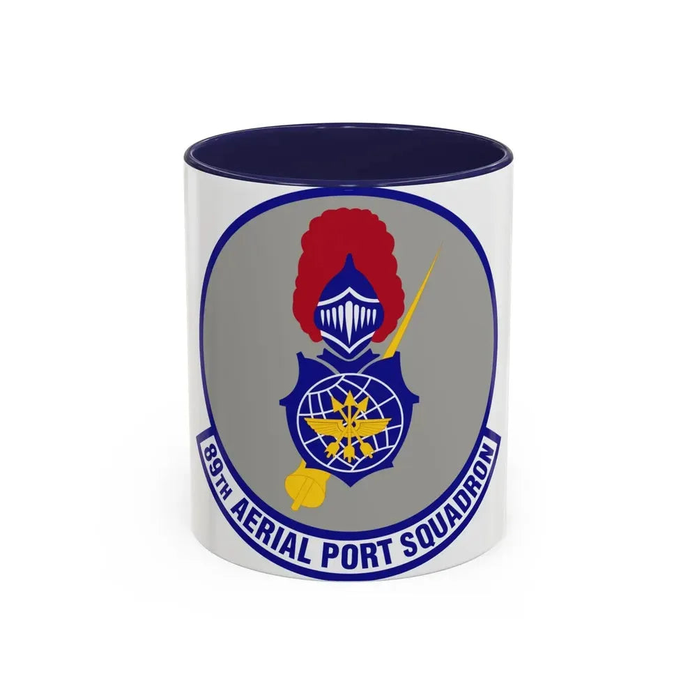 89th Aerial Port Squadron (U.S. Air Force) Accent Coffee Mug 11oz Navy - Go Mug Yourself