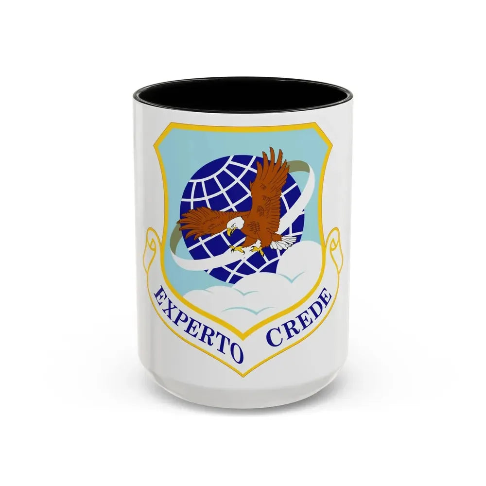 89th Airlift Wing (U.S. Air Force) Accent Coffee Mug 15oz Black - Go Mug Yourself