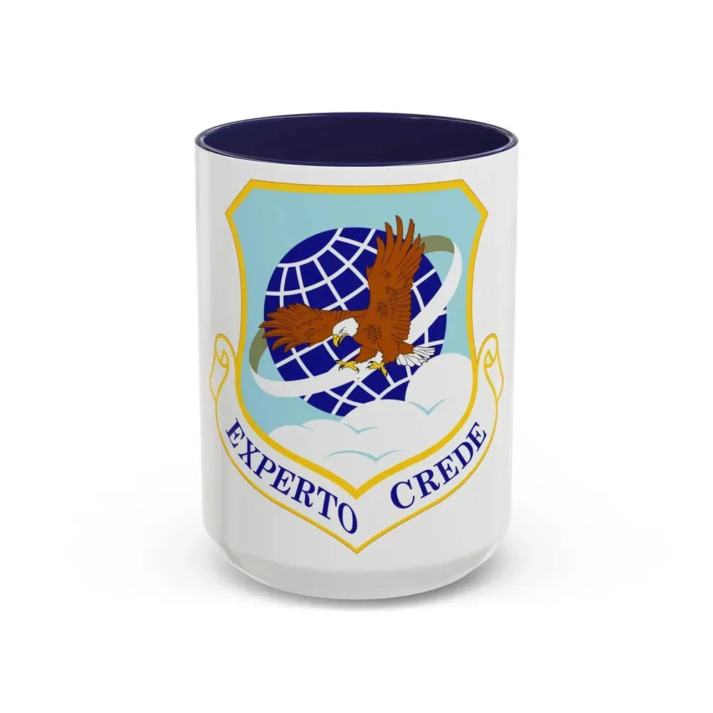 89th Airlift Wing (U.S. Air Force) Accent Coffee Mug 15oz Navy - Go Mug Yourself