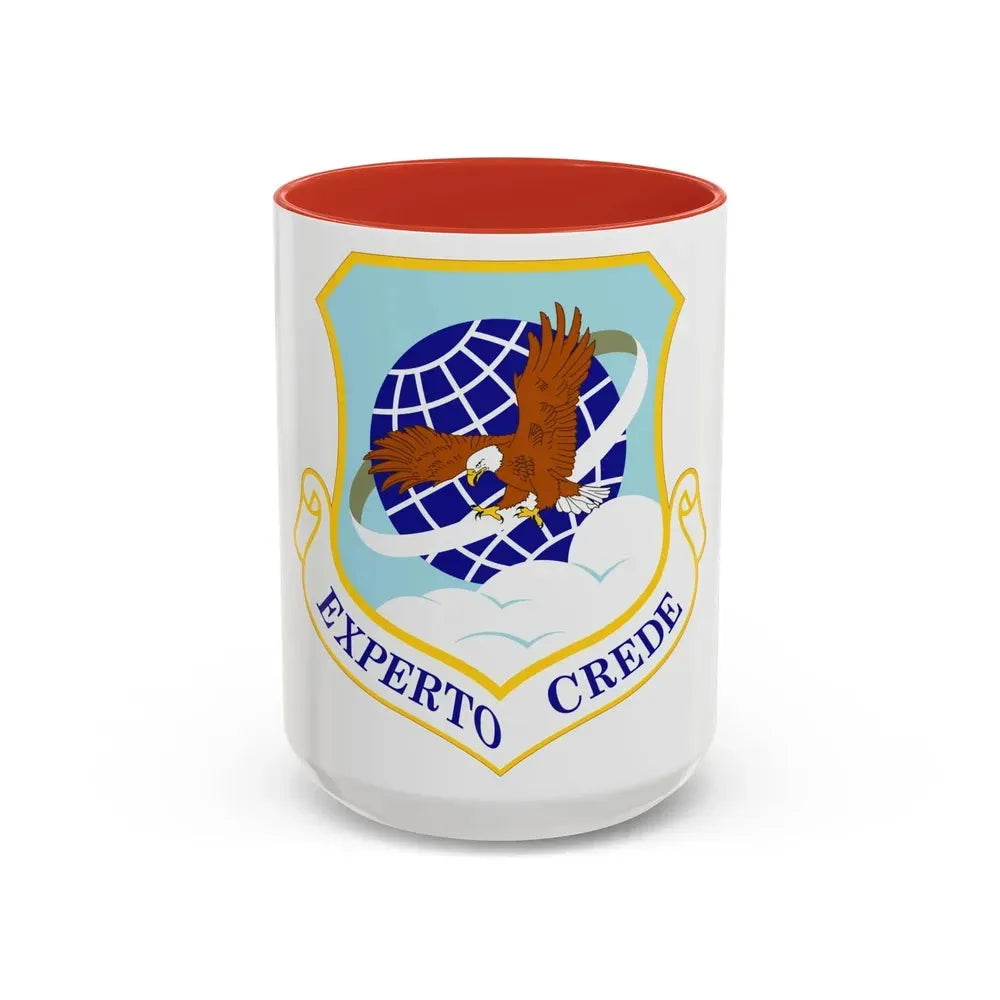 89th Airlift Wing (U.S. Air Force) Accent Coffee Mug 15oz Red - Go Mug Yourself