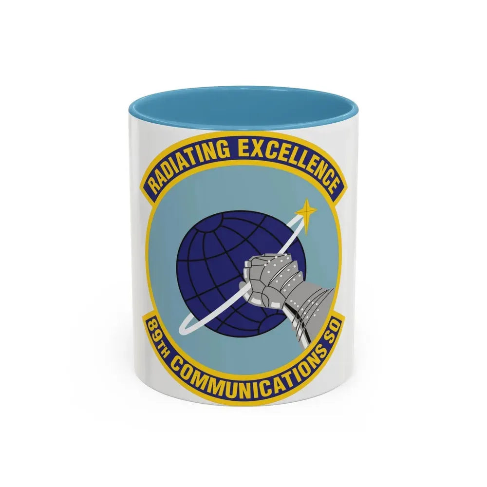 89th Communications Squadron (U.S. Air Force) Accent Coffee Mug 11oz Light Blue - Go Mug Yourself