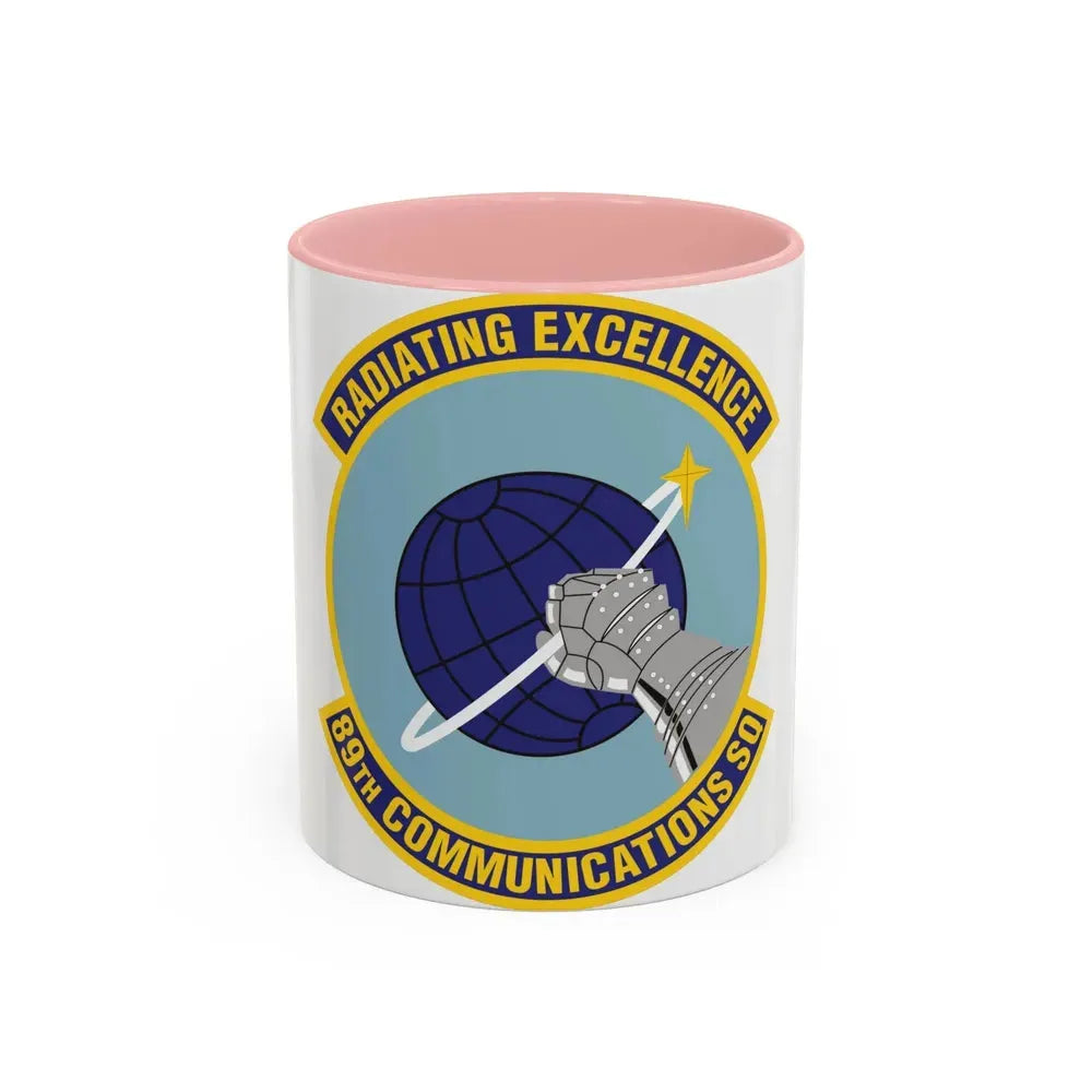 89th Communications Squadron (U.S. Air Force) Accent Coffee Mug 11oz Pink - Go Mug Yourself
