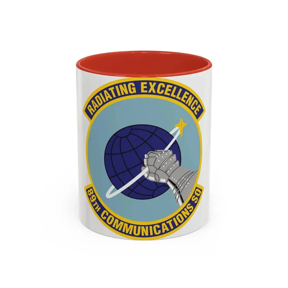 89th Communications Squadron (U.S. Air Force) Accent Coffee Mug 11oz Red - Go Mug Yourself