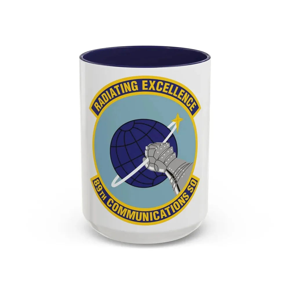 89th Communications Squadron (U.S. Air Force) Accent Coffee Mug 15oz Navy - Go Mug Yourself