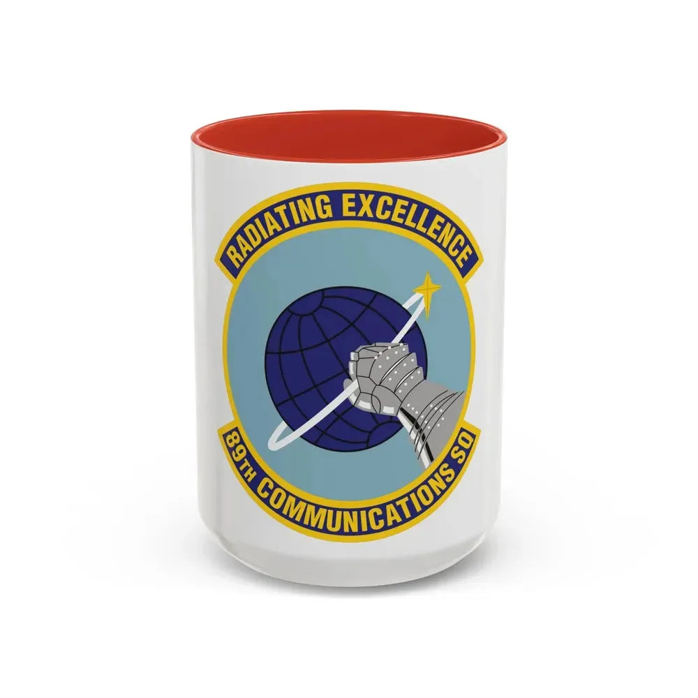 89th Communications Squadron (U.S. Air Force) Accent Coffee Mug 15oz Red - Go Mug Yourself