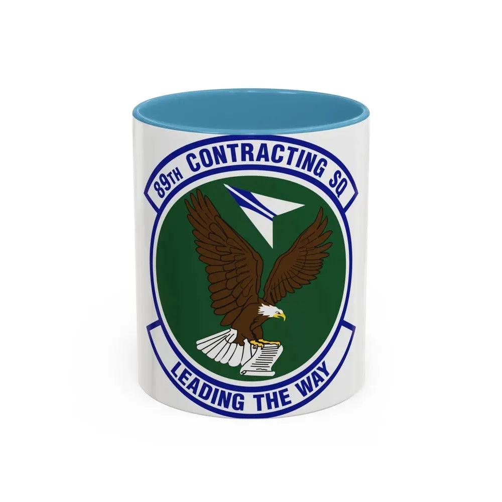 89th Contracting Squadron (U.S. Air Force) Accent Coffee Mug 11oz Light Blue - Go Mug Yourself