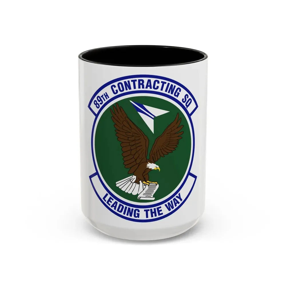 89th Contracting Squadron (U.S. Air Force) Accent Coffee Mug 15oz Black - Go Mug Yourself