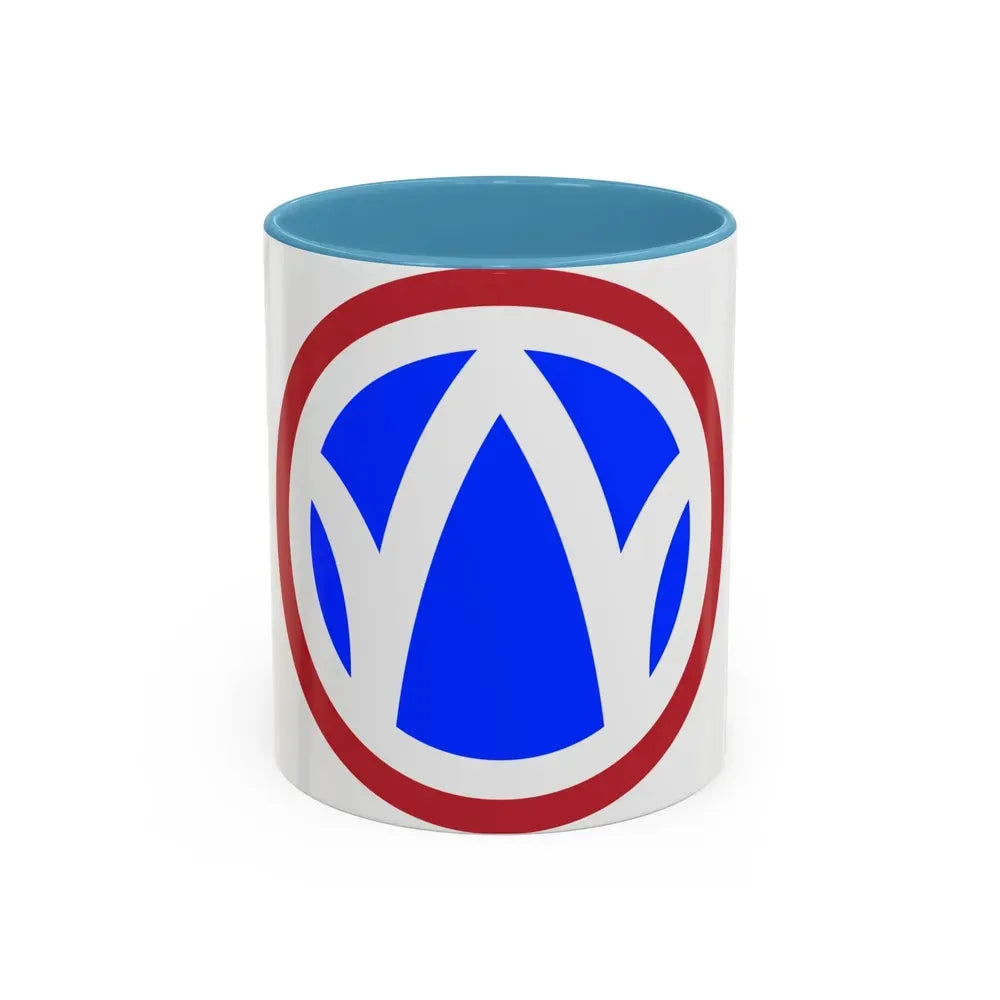 89th Regional Readiness Command SSI (U.S. Army) Accent Coffee Mug 11oz Light Blue - Go Mug Yourself