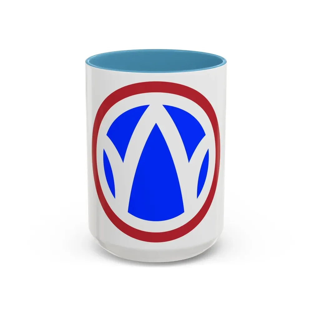 89th Regional Readiness Command SSI (U.S. Army) Accent Coffee Mug 15oz Light Blue - Go Mug Yourself